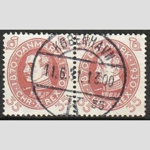 FRIMRKER DANMARK | 1930 - AFA 194 - Chr. X 60 r 35 re rdbrun i par - Lux Stemplet 