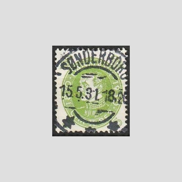FRIMRKER DANMARK | 1930 - AFA 186 - Chr. X 60 r 5 re lysgrn - Lux Stemplet Snderborg