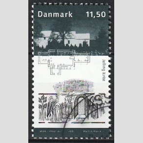 FRIMRKER DANMARK | 2003 - AFA 1366 - Kongernes Jelling - 11,50 Kr. Jelling Kirke - Pnt Stemplet