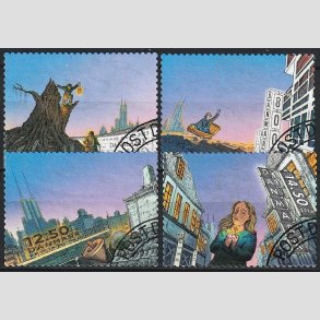 FRIM�RKER DANMARK | 2013 - AFA 1751-54 - H.C. Andersen - 6 kr. - 14,50 kr. flerfarvet i s�t - P�nt stemplet