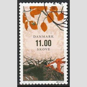 FRIMRKER DANMARK | 2011 - AFA 1659 - Europamrker, skove - 11,00 Kr. flerfarvet - Pnt hjrnestemplet