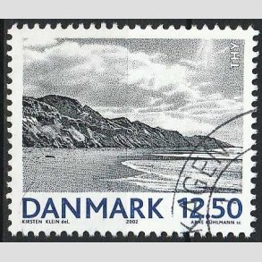 FRIMRKER DANMARK | 2002 - AFA 1318 - Landskabsbilleder - 12,50 Kr. Thy - Pnt hjrnestemplet