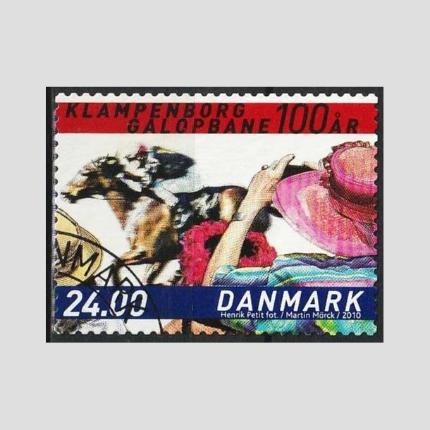 FRIMRKER DANMARK | 2010 - AFA 1627E - Klampenborg Galopbane 100 r. - 24,00 Kr. flerfarvet - Pnt Stemplet