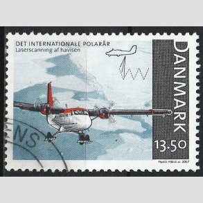 FRIM�RKER DANMARK | 2007 - AFA 1498 - Internationalt polar�r - 13,50 Kr. flerfarvet - P�nt stemplet