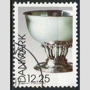 FRIM�RKER DANMARK | 1997 - AFA 1163 - Dansk design - 12,25 Kr. Georg Jensen s�lvsk�l flerfarvet - P�nt stemplet