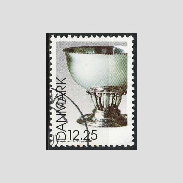 FRIMRKER DANMARK | 1997 - AFA 1163 - Dansk design - 12,25 Kr. Georg Jensen slvskl flerfarvet - Pnt stemplet