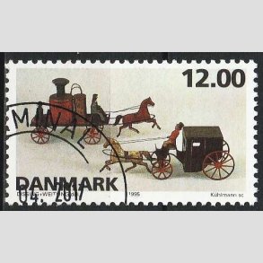FRIM�RKER DANMARK | 1995 - AFA 1106 - Dansk leget�j - 12,00 Kr. flerfarvet - P�nt stemplet