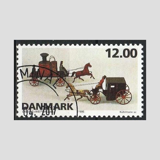 FRIMRKER DANMARK | 1995 - AFA 1106 - Dansk legetj - 12,00 Kr. flerfarvet - Pnt stemplet