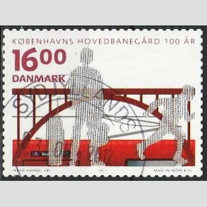 FRIM�RKER DANMARK | 2011 - AFA 1678 - KBH Hovedbaneg�rd 100 �r - 16,00 Kr. flerfarvet - P�nt stemplet
