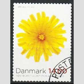 FRIMRKER DANMARK | 2012 - AFA 1717 - Efterrsblomster - 14,00 Kr. flerfarvet - Pnt hjrnestemplet