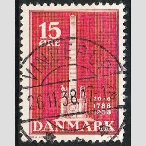 FRIMRKER DANMARK | 1938 - AFA 244 - Stavnsbndet 15 re rd - Lux Stemplet Vinderup