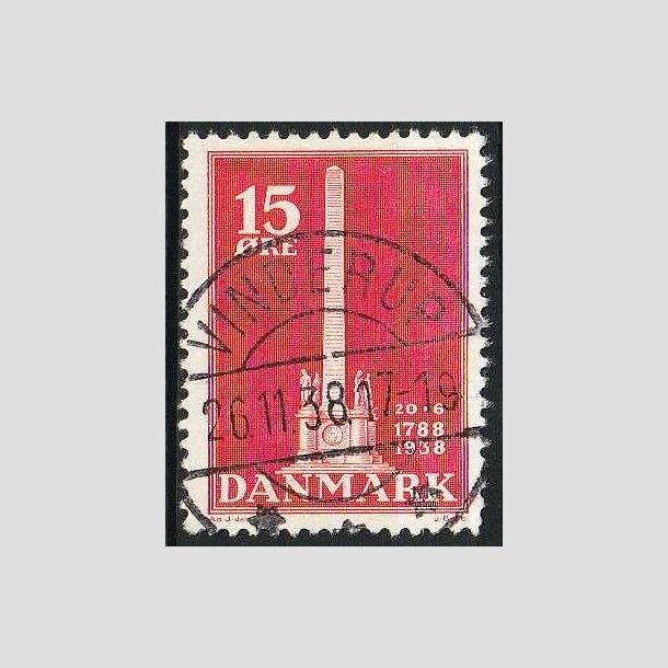 FRIMRKER DANMARK | 1938 - AFA 244 - Stavnsbndet 15 re rd - Lux Stemplet Vinderup