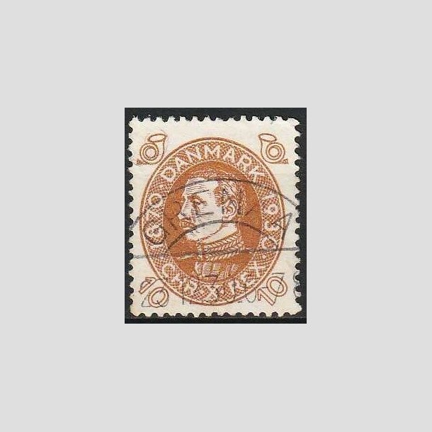 FRIMRKER DANMARK | 1930 - AFA 189 - Chr. X 60 r 10 re brun - Lux Stemplet Grenaa