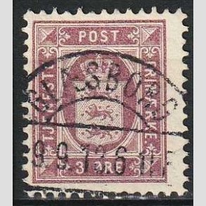 FRIMRKER DANMARK | 1896-1912 - AFA 4C - 3 re lilla - Pragt stemplet Glsborg