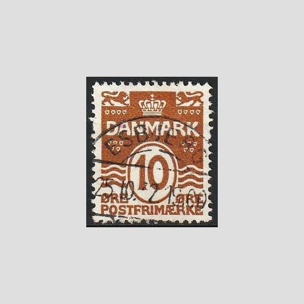 FRIMRKER DANMARK | 1930 - AFA 185a - Blgelinie 10 re rdbrun - Lux Stemplet Esbjerg