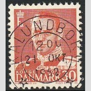 FRIMRKER DANMARK | 1952-53 - AFA 337 - Fr. IX 30 re rd - Lux Stemplet Kalundborg