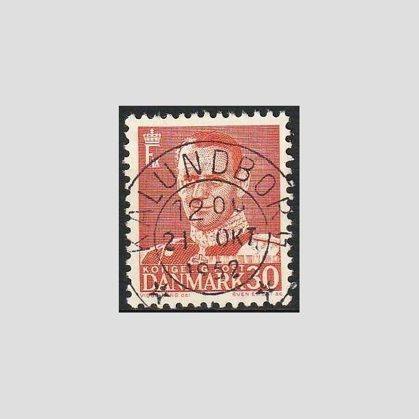 FRIMRKER DANMARK | 1952-53 - AFA 337 - Fr. IX 30 re rd - Lux Stemplet Kalundborg