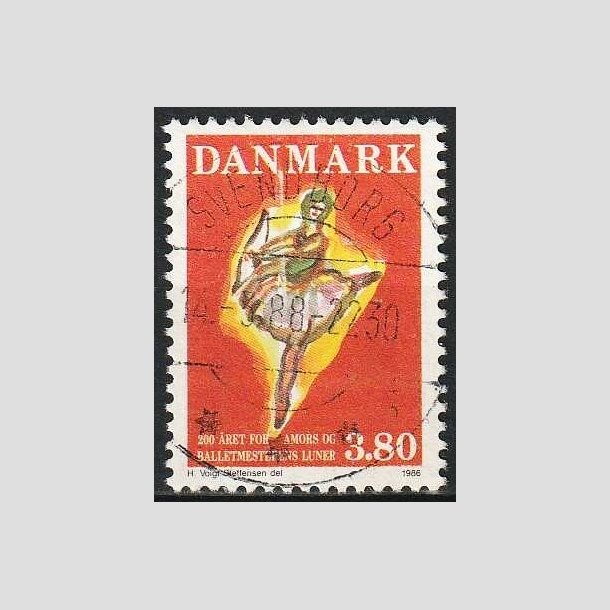 FRIMRKER DANMARK | 1986 - AFA 873 - Balletten Amors luner - 3,80 Kr. flerfarvet - Pragt Stemplet Svendborg