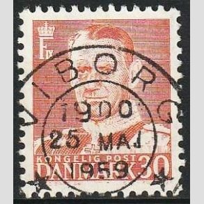 FRIMRKER DANMARK | 1952-53 - AFA 337 - Fr. IX 30 re rd - Lux Stemplet Viborg