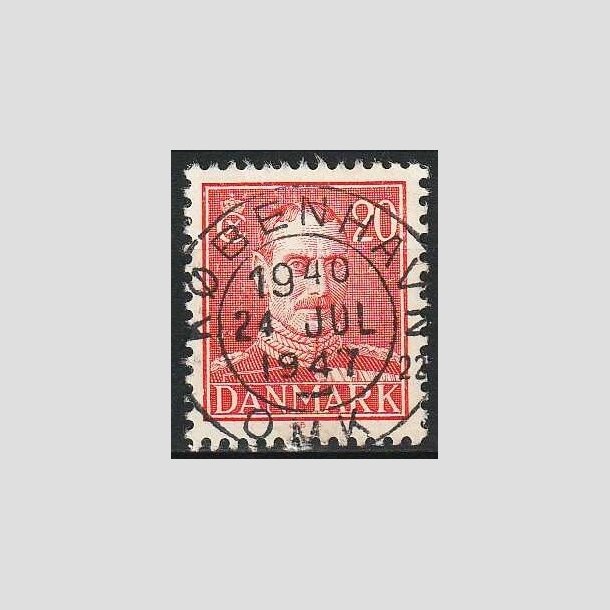 FRIMRKER DANMARK | 1942-44 - AFA 276 - Chr. X 20 re rd - Lux Stemplet