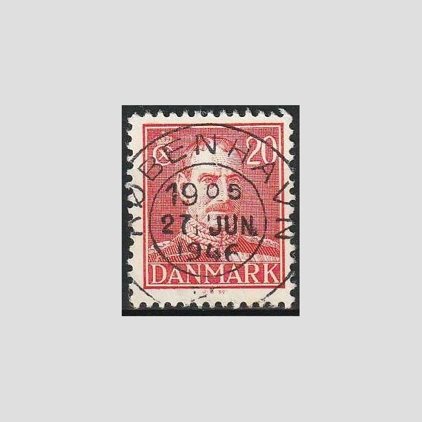 FRIMRKER DANMARK | 1942-44 - AFA 276 - Chr. X 20 re rd - Lux Stemplet