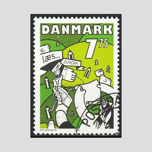 FRIMRKER DANMARK | 2008 - AFA 1547 - Europamrke - 7,75 Kr. flerfarvet - Pnt Stemplet 