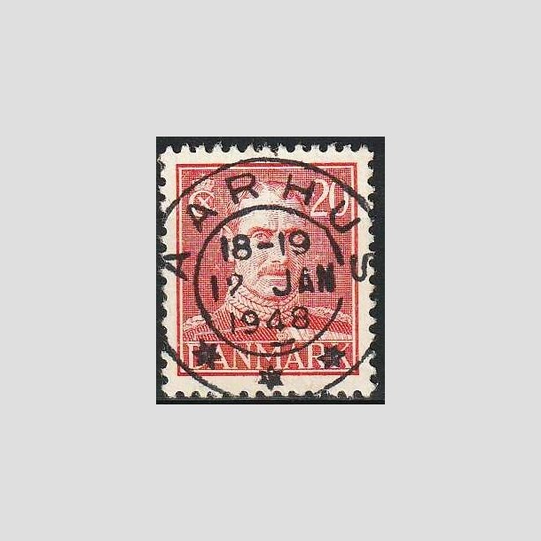 FRIMRKER DANMARK | 1942-44 - AFA 276 - Chr. X 20 re rd - Lux Stemplet Aarhus