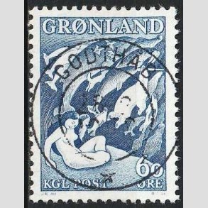 FRIMRKER GRNLAND | 1957 - AFA 39a - Havets Moder - 60 re grligbl - Lux Stemplet Godthb