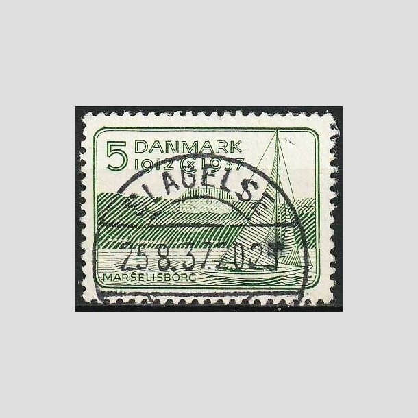 FRIMRKER DANMARK | 1937 - AFA 239 - Chr. X 25 re jubilum 5 re grn - Lux Stemplet Slagelse