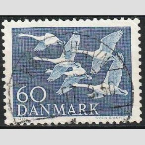 FRIM�RKER DANMARK | 1956 - AFA 368 - Nordens svaner - 60 �re bl� - Lux Stemplet 