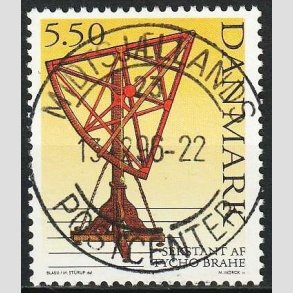 FRIM�RKER DANMARK | 1995 - AFA 1102 - Tycho Brahe - 5,50 Kr. flerfarvet - Lux Stemplet