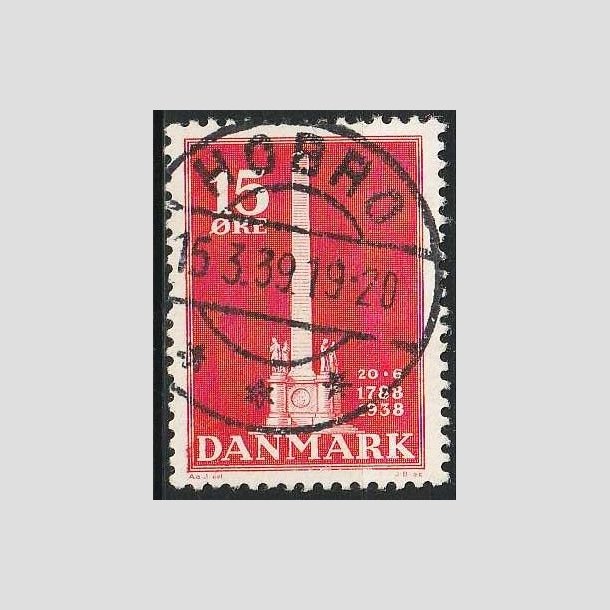 FRIMRKER DANMARK | 1938 - AFA 244 - Stavnsbndet 15 re rd - Lux Stemplet Hobro