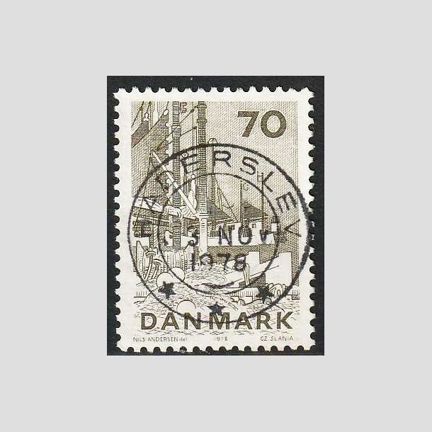 FRIMRKER DANMARK | 1978 - AFA 664 - Dansk fiskeri - 70 re olivengrn - Pragt Stemplet Haderslev