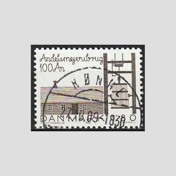 FRIMRKER DANMARK | 1982 - AFA 754 - Andelmejeribruget 100 r - 1,80 Kr. brun - Pragt Stemplet Rnne