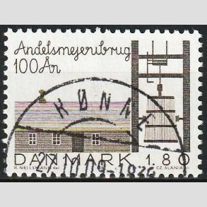FRIM�RKER DANMARK | 1982 - AFA 754 - Andelmejeribruget 100 �r - 1,80 Kr. brun - Pragt Stemplet R�nne