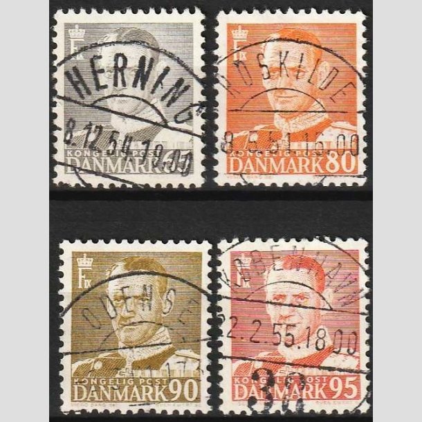 FRIMRKER DANMARK | 1952-53 - AFA 340-43 - Fr. IX - 65 - 95 re - Lux Stemplet