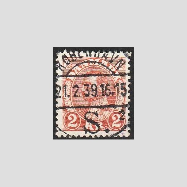 FRIMRKER DANMARK | 1934 - AFA 212 - Chr. X 2 Kr. brunrd - Lux Stemplet "KBENHAVN"