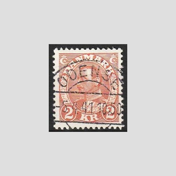 FRIMRKER DANMARK | 1934 - AFA 212 - Chr. X 2 Kr. brunrd - Lux Stemplet Odense