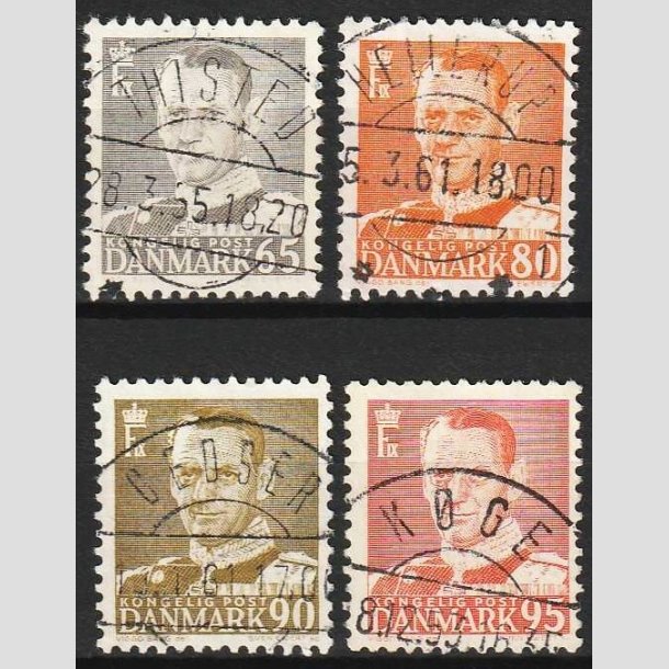 FRIMRKER DANMARK | 1952-53 - AFA 340-43 - Fr. IX - 65 - 95 re - Lux Stemplet