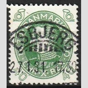FRIMRKER DANMARK | 1930 - AFA 195 - Chr. X 60 r 40 re grn - Lux Stemplet Esbjerg