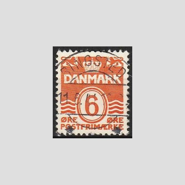 FRIMRKER DANMARK | 1940 - AFA 254 - Blgelinie 6 re orangegul - Lux Stemplet Ringsted