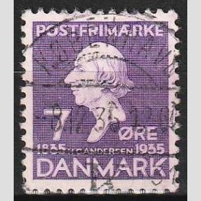 FRIM�RKER DANMARK | 1935 - AFA 224 - H. C. Andersen 7 �re lilla - Lux Stemplet