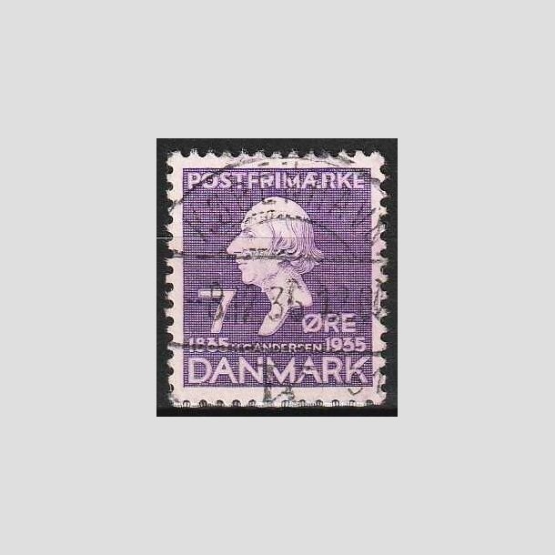 FRIMRKER DANMARK | 1935 - AFA 224 - H. C. Andersen 7 re lilla - Lux Stemplet