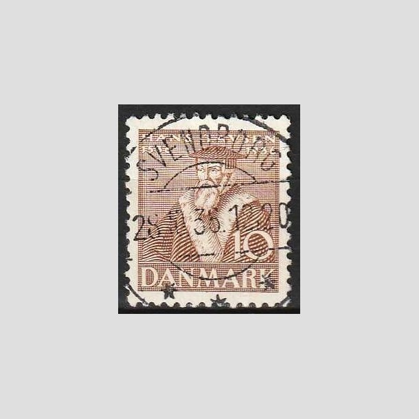 FRIMRKER DANMARK | 1936 - AFA 231 - Reformationen 10 re brun - Lux Stemplet Svendborg