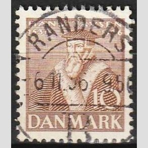 FRIM�RKER DANMARK | 1936 - AFA 231 - Reformationen 10 �re brun - Lux Stemplet Randers