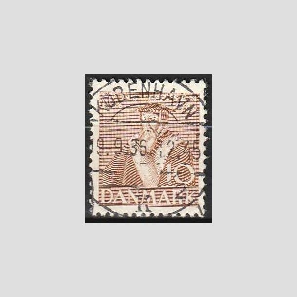 FRIMRKER DANMARK | 1936 - AFA 231 - Reformationen 10 re brun - Lux Stemplet 