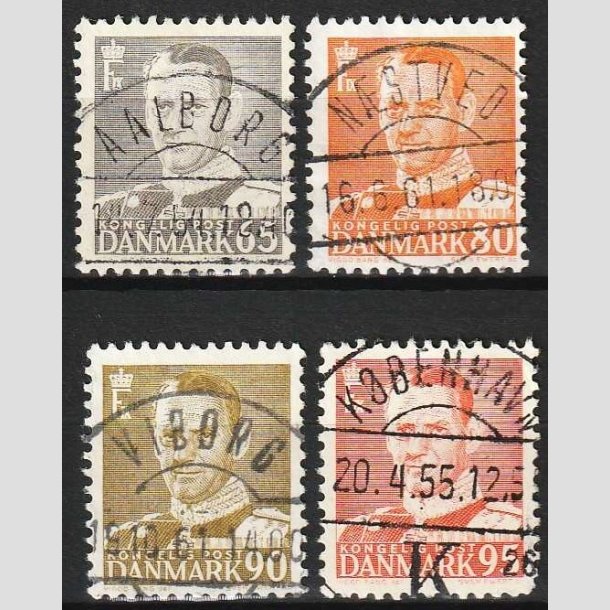 FRIMRKER DANMARK | 1952-53 - AFA 340-43 - Fr. IX - 65 - 95 re - Lux Stemplet