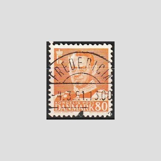 FRIMRKER DANMARK | 1952-53 - AFA 341 - Fr. IX 80 re orange - Lux Stemplet Fredericia