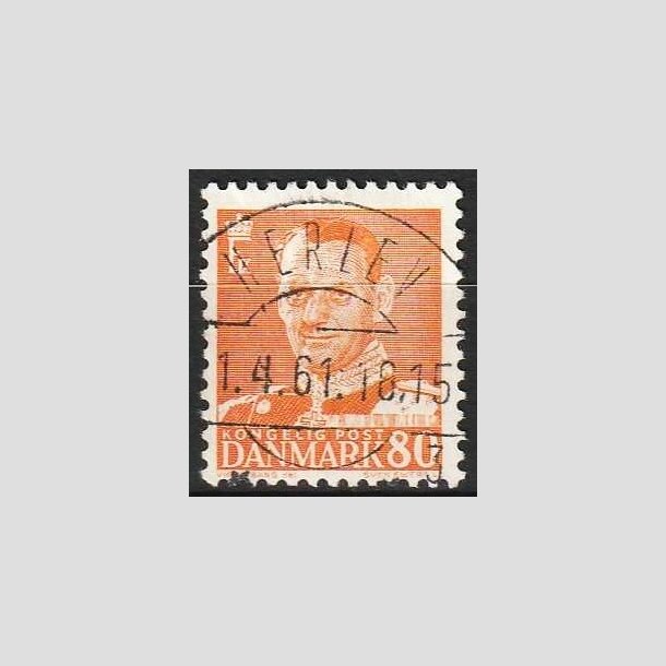 FRIMRKER DANMARK | 1952-53 - AFA 341 - Fr. IX 80 re orange - Lux Stemplet Herlev