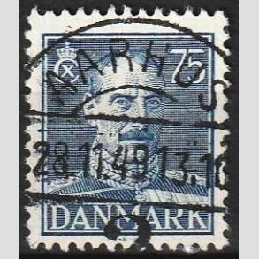 FRIMRKER DANMARK | 1946 - AFA 297 - Chr. X 75 re mrkbl - Lux Stemplet Aarhus